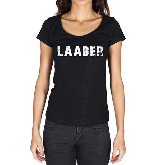 Laaber German Cities Black Womens Short Sleeve Round Neck T-Shirt 00002 - Casual