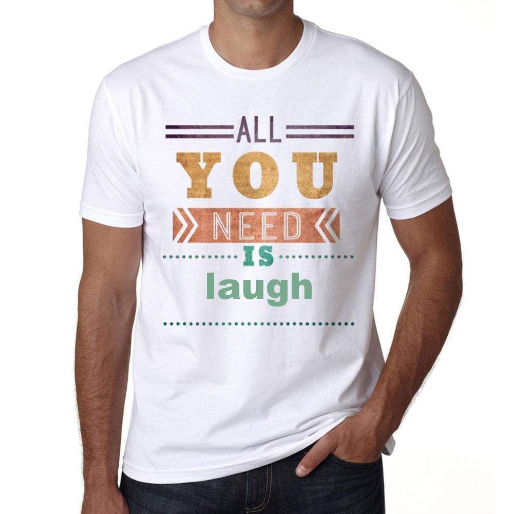 Laugh Mens Short Sleeve Round Neck T-Shirt 00025 - Casual