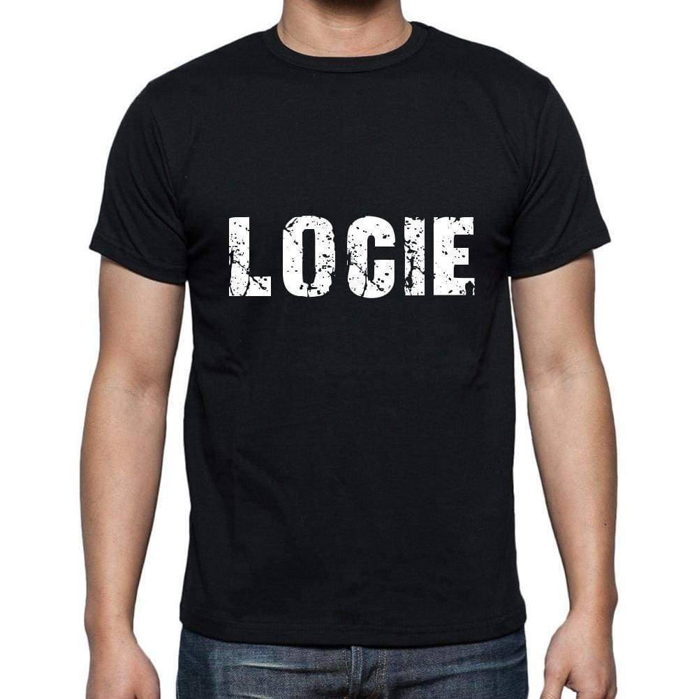 Locie Mens Short Sleeve Round Neck T-Shirt 5 Letters Black Word 00006 - Casual