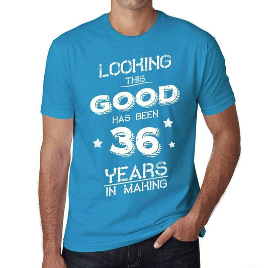 Looking This Good Has Been 36 Years In Making Mens T-Shirt Blue Birthday Gift 00441 - Blue / Xs - Casual
