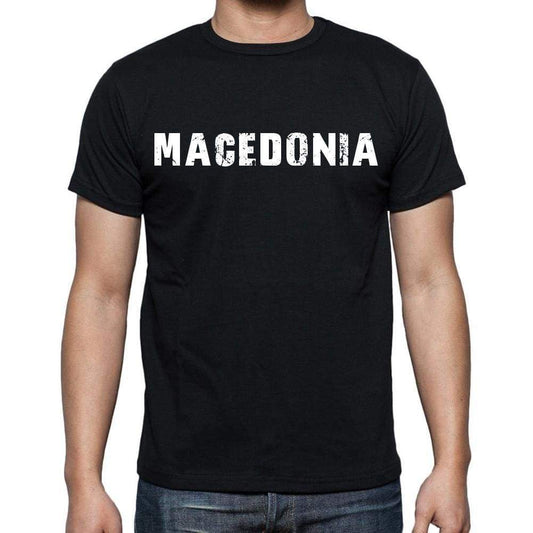 Macedonia T-Shirt For Men Short Sleeve Round Neck Black T Shirt For Men - T-Shirt