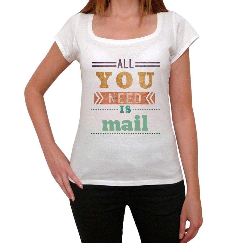 Mail Womens Short Sleeve Round Neck T-Shirt 00024 - Casual
