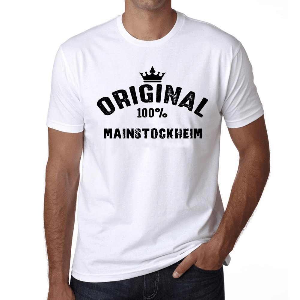 Mainstockheim 100% German City White Mens Short Sleeve Round Neck T-Shirt 00001 - Casual