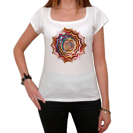 Mandala 13 Spider Web Hypnotic White Womens T-Shirt 100% Cotton 00176