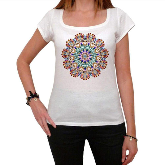 Mandala 22 White Womens T-Shirt 100% Cotton 00176