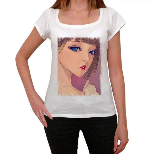 Manga Blonde Girl With Blue Eyes T-Shirt For Women T Shirt Gift 00088 - T-Shirt