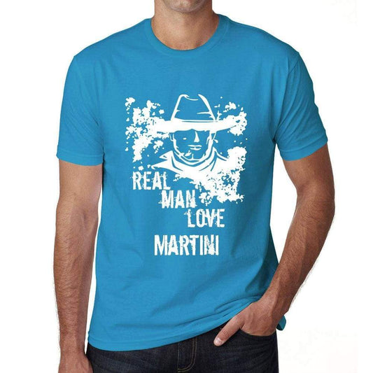 Martini Real Men Love Martini Mens T Shirt Blue Birthday Gift 00541 - Blue / Xs - Casual