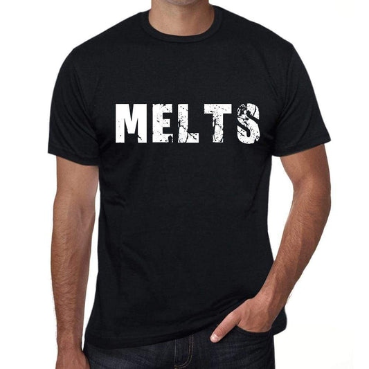 Melts Mens Retro T Shirt Black Birthday Gift 00553 - Black / Xs - Casual