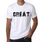 Mens Tee Shirt Vintage T Shirt Créât X-Small White 00561 - White / Xs - Casual