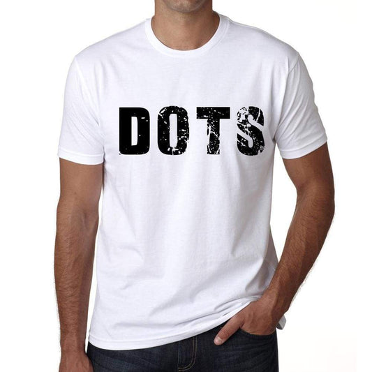 Mens Tee Shirt Vintage T Shirt Dots X-Small White 00560 - White / Xs - Casual