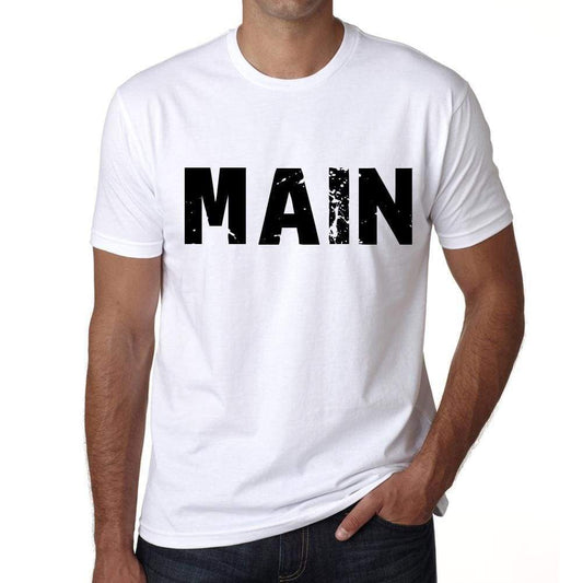 Mens Tee Shirt Vintage T Shirt Main X-Small White 00560 - White / Xs - Casual
