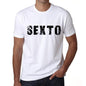 Mens Tee Shirt Vintage T Shirt Sexto X-Small White - White / Xs - Casual