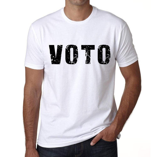 Mens Tee Shirt Vintage T Shirt Voto X-Small White 00560 - White / Xs - Casual