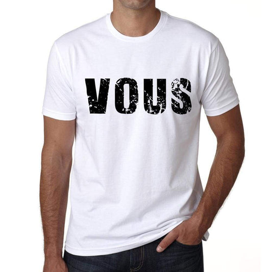 Mens Tee Shirt Vintage T Shirt Vous X-Small White 00560 - White / Xs - Casual