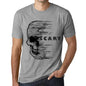 Mens Vintage Tee Shirt Graphic T Shirt Anxiety Skull Scary Grey Marl - Grey Marl / Xs / Cotton - T-Shirt