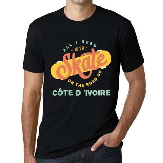 Mens Vintage Tee Shirt Graphic T Shirt Côte Divoire Black - Black / Xs / Cotton - T-Shirt