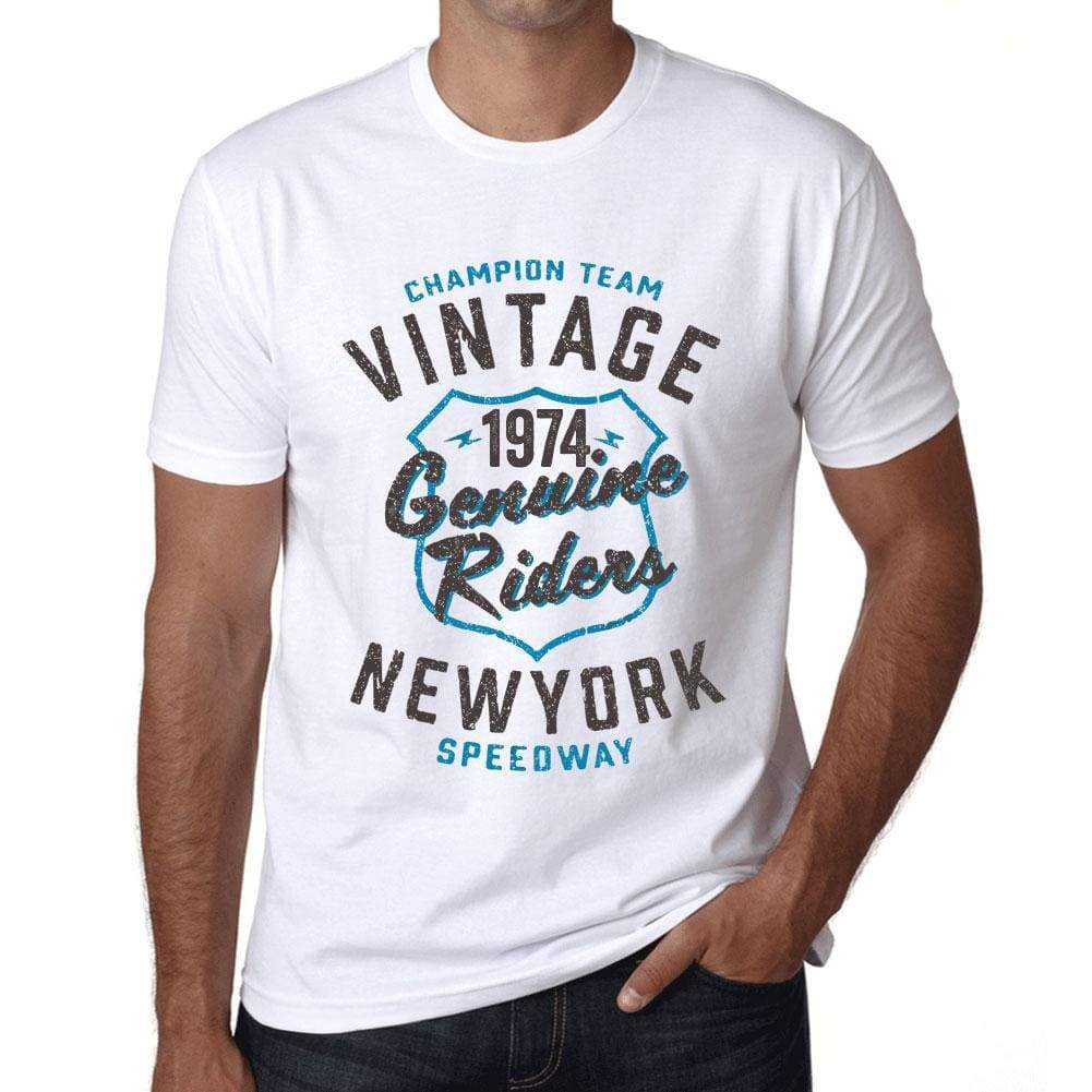 Mens Vintage Tee Shirt Graphic T Shirt Genuine Riders 1974 White - White / Xs / Cotton - T-Shirt