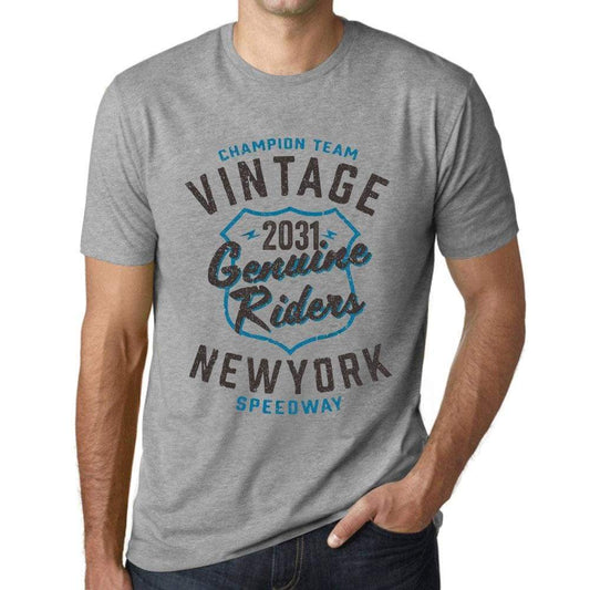 Mens Vintage Tee Shirt Graphic T Shirt Genuine Riders 2031 Grey Marl - Grey Marl / Xs / Cotton - T-Shirt