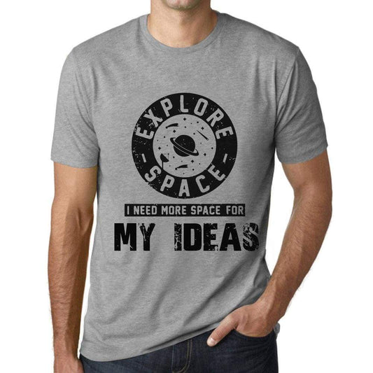 Mens Vintage Tee Shirt Graphic T Shirt I Need More Space For My Ideas Grey Marl - Grey Marl / Xs / Cotton - T-Shirt