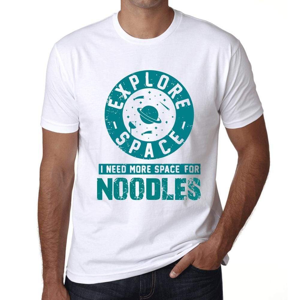 Mens Vintage Tee Shirt Graphic T Shirt I Need More Space For Noodles White - White / Xs / Cotton - T-Shirt