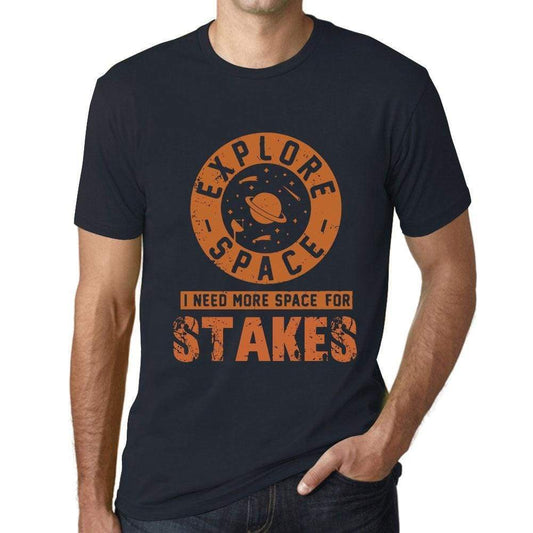 Mens Vintage Tee Shirt Graphic T Shirt I Need More Space For Stakes Navy - Navy / Xs / Cotton - T-Shirt