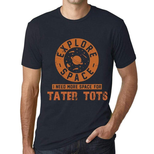 Mens Vintage Tee Shirt Graphic T Shirt I Need More Space For Tater Tots Navy - Navy / Xs / Cotton - T-Shirt