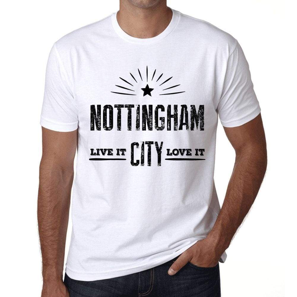Mens Vintage Tee Shirt Graphic T Shirt Live It Love It Nottingham White - White / Xs / Cotton - T-Shirt
