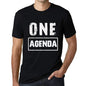 Mens Vintage Tee Shirt Graphic T Shirt One Agenda Deep Black - Deep Black / Xs / Cotton - T-Shirt