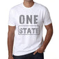 Mens Vintage Tee Shirt Graphic T Shirt One State White - White / Xs / Cotton - T-Shirt