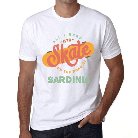 Mens Vintage Tee Shirt Graphic T Shirt Sardinia White - White / Xs / Cotton - T-Shirt