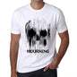 Mens Vintage Tee Shirt Graphic T Shirt Skull Mourning White - White / Xs / Cotton - T-Shirt