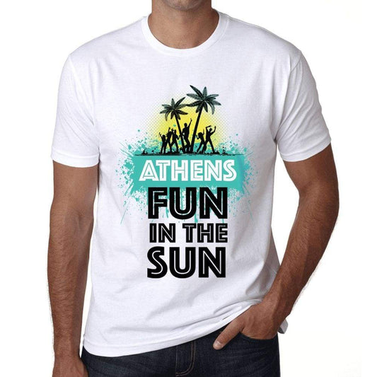 Mens Vintage Tee Shirt Graphic T Shirt Summer Dance Athens White - White / Xs / Cotton - T-Shirt
