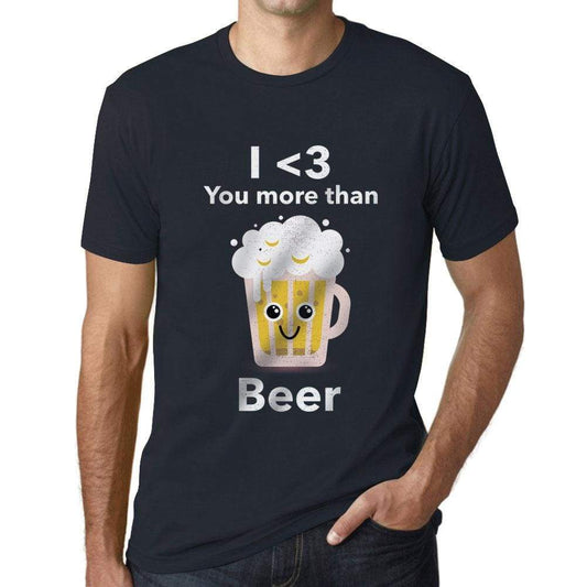 Mens Vintage Tee Shirt Graphic T Shirt Valentine Beer - Navy / Xs / Cotton - T-Shirt