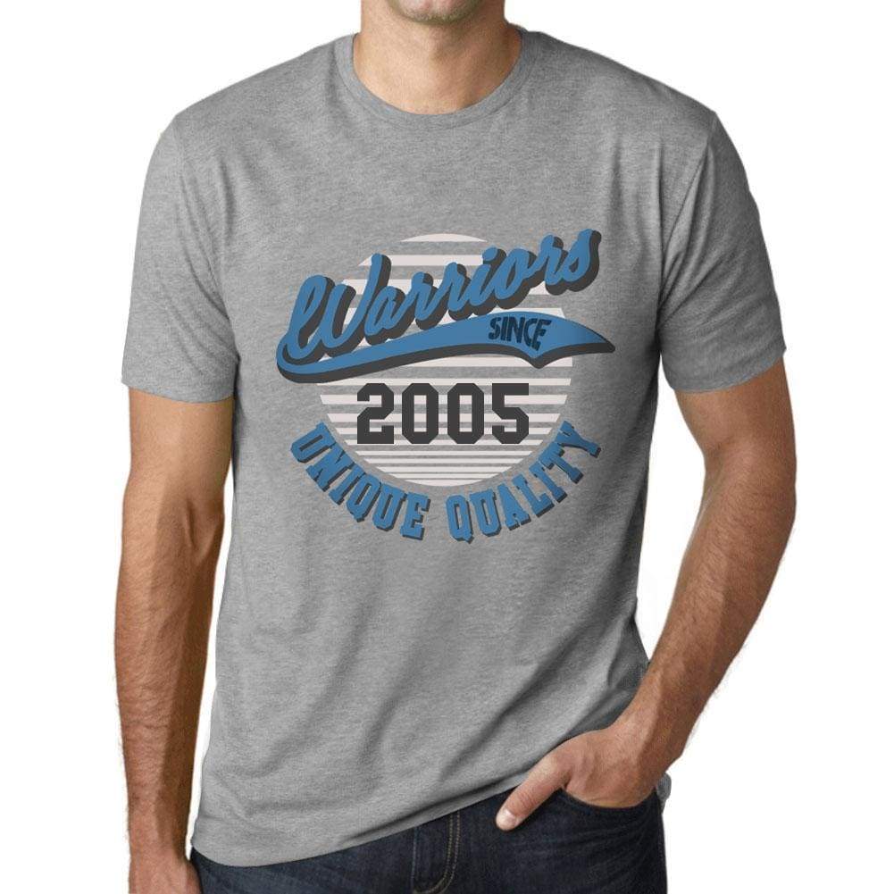 Mens Vintage Tee Shirt Graphic T Shirt Warriors Since 2005 Grey Marl - Grey Marl / Xs / Cotton - T-Shirt