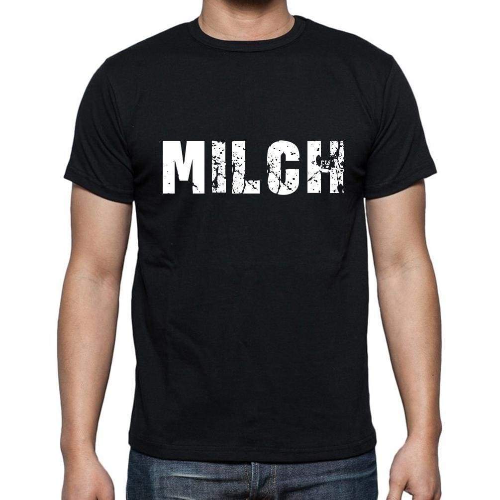 Milch Mens Short Sleeve Round Neck T-Shirt - Casual