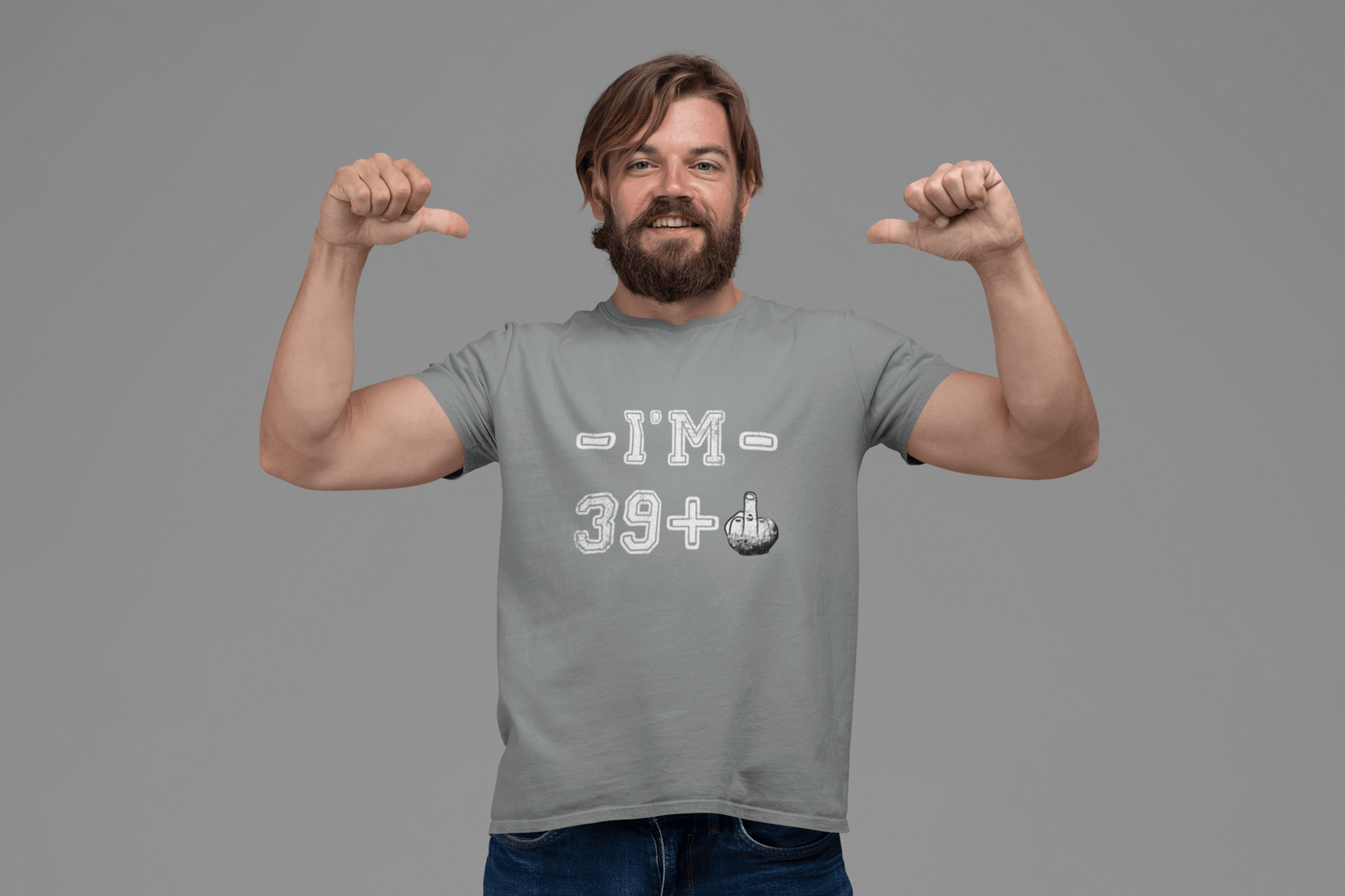 I'm 39 Plus Men's T-shirt Grey Birthday Gift 00445