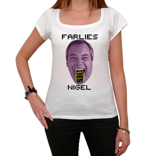 Nigel Farage Farlies Brexit Tshirt Womens Short Sleeve Scoop Neck Tee 00231