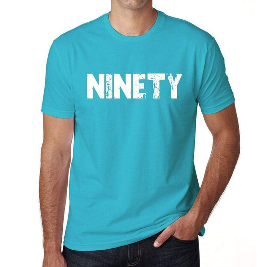 Ninety Mens Short Sleeve Round Neck T-Shirt 00020 - Blue / S - Casual