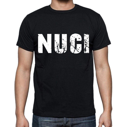 Nuci Mens Short Sleeve Round Neck T-Shirt 4 Letters Black - Casual