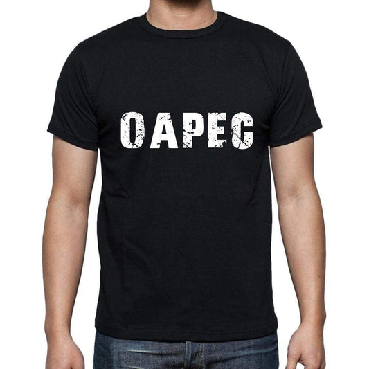Oapec Mens Short Sleeve Round Neck T-Shirt 5 Letters Black Word 00006 - Casual