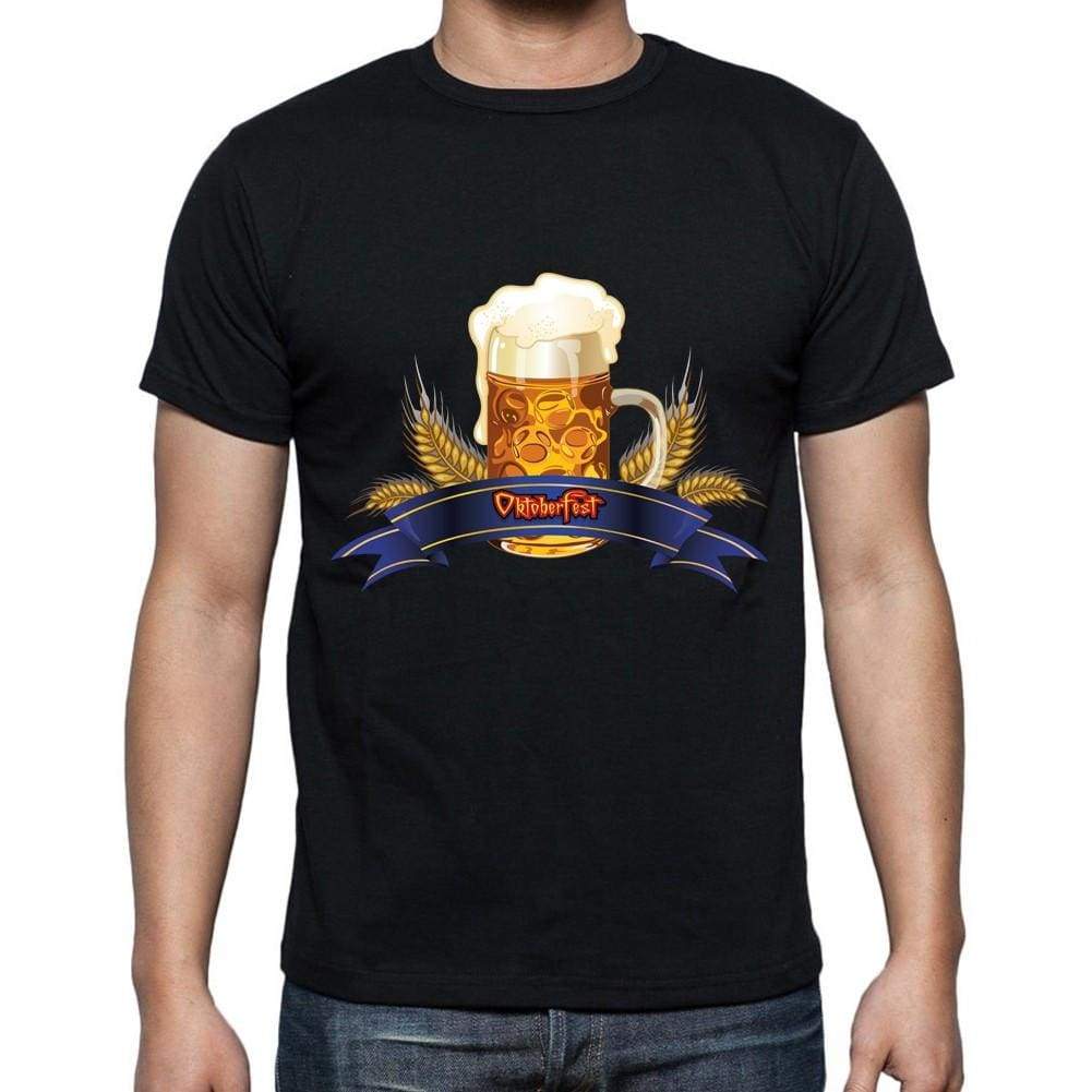 Oktoberfest Beer With Wheat Oktoberfest T-Shirt Mens Black T-Shirt 100% Cotton 00202