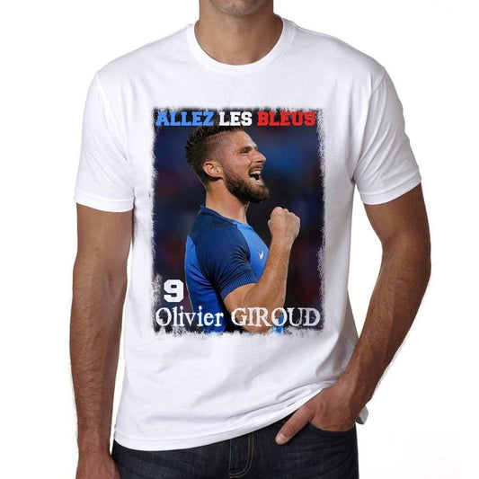 Olivier Giroud 2 France Les Bleus T-Shirt Euro 2016 Tshirt Mens White Tee 100% Cotton 00184