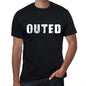 Outed Mens Retro T Shirt Black Birthday Gift 00553 - Black / Xs - Casual