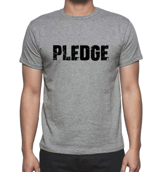 Pledge Grey Mens Short Sleeve Round Neck T-Shirt 00018 - Grey / S - Casual