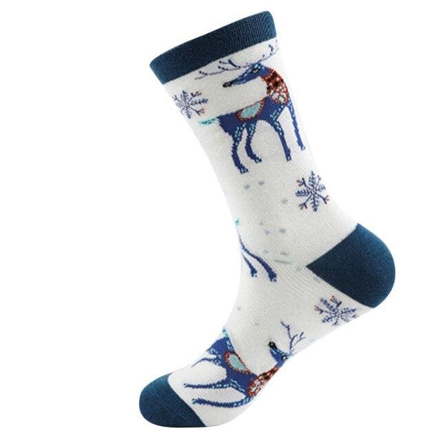 New Autumn winter new year Santa Claus Christmas Snow Elk Gift socks cotton socks men women size 102#3