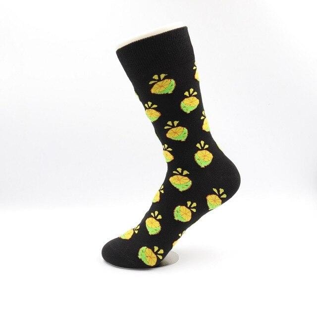 Woman Socks Cotton Funny Socks Avocado Burger Apple Fruit Food Socks Winter harajuku Casual Socks Happy kawaii female long socks