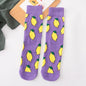 Harajuku Happy Socks Unisex Funny Cartoon Fruit Avocado Banana Burger Fries Beer Biscuit Fried Chicken Food Socks Skateboard -8