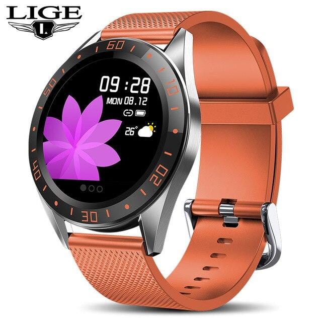LIGE 2020 New Smart Watch Men LED Screen Heart Rate Monitor Blood Pressure Fitness tracker Sport Watch waterproof Smartwatch+Box