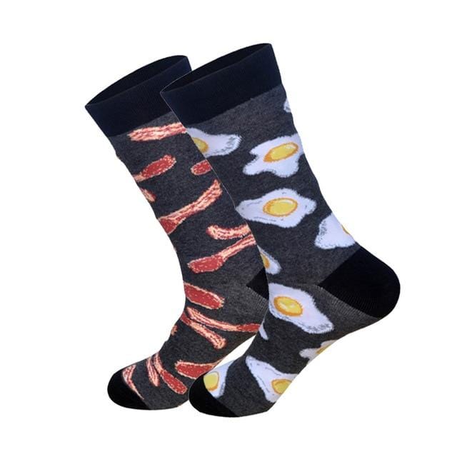 Downstairs AB Matching Socks Unisex Different Design Combinations Funny Cotton Long Women Men Happy Calcetines Gifts for Lovers