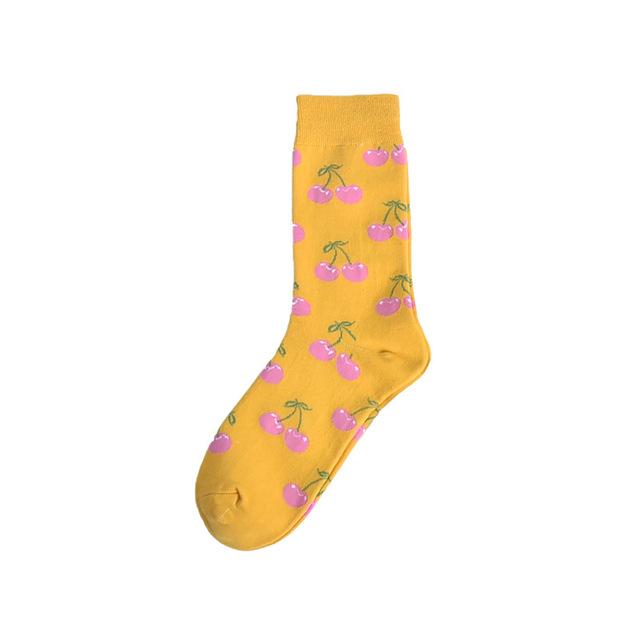 Autumn fashion street Harajuku style fun socks unisex fancy fruit animal art man cotton socks cute happy woman long socks meias